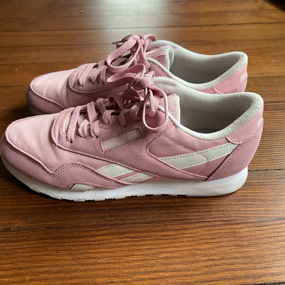 Pink Reebok Classic Sneakers 10